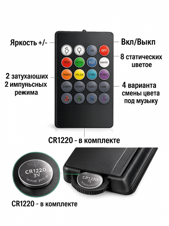 Подсветка салона автомобиля, подсветка ног в авто TDS TS-CAA68